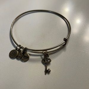 Alex and Ali skeleton key charm bracelet